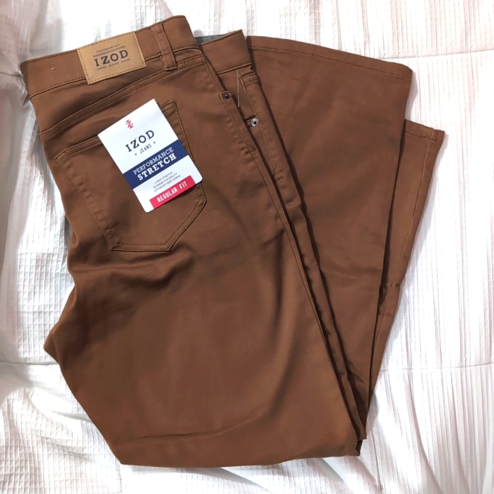 Izod jeans mens  khaki 38x30